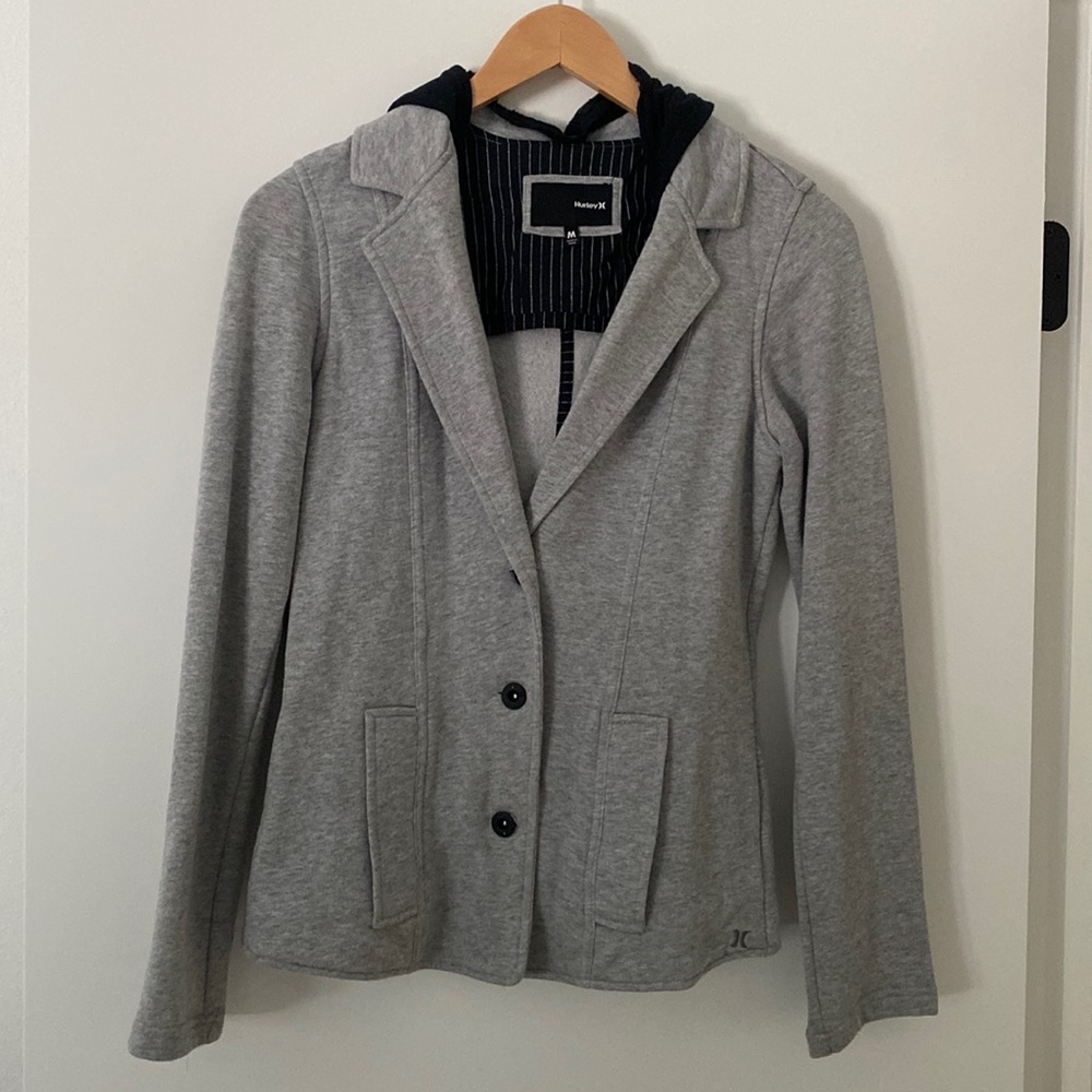 Hurley blazer with removable hood EUC